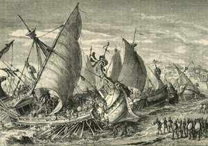The Naval Battle in the Harbour of Syracuse, 1890 by Unbekannt