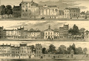 The North Side of Knightsbridge in 1820, from the Cannon Brewery to Hyde Park Corner, c1876