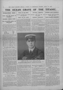 The Ocean Grave of the Titanic, and Photograph of Jack Phillips by Unbekannt