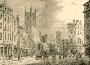 The Old Bank of England, Looking from the Mansion House by Unbekannt