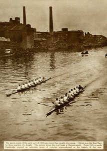 The Oxford and Cambridge Boat Race, London by Unbekannt