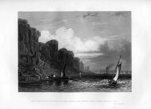 The Palisade Rocks on the Hudson River, West Bank, New York by Unbekannt