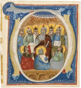 The Pentecost. Initial O from an Antiphoner, ca 1320 by Unbekannt