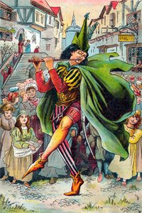 The Pied Piper leading away the children of Hamelin, c1899
