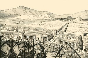 The Piraeus with the Long Walls, Restored by Unbekannt