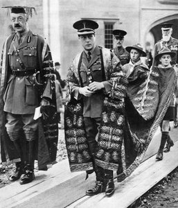 The Prince of Wales as chancellor of the University of Wales, Bangor, 1923 by Unbekannt