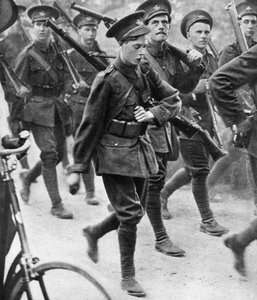 The Prince of Wales Marching with the Oxford University Officers Training Corps