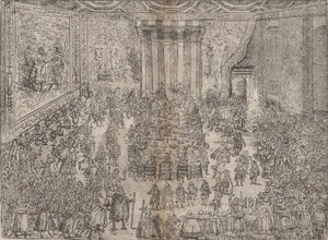The Princely Meal, from a Series Depicting the Wedding of Wolfgang Wilhelm, 1614 by Unbekannt