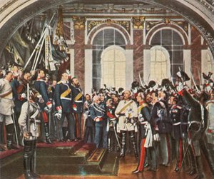 The Proclamation of the German Empire at Versailles, 18 January 1871 by Unbekannt
