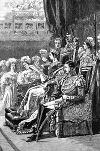 The Queen Opening Parliament by Unbekannt