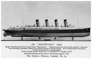 The RMS Mauretania by Unbekannt