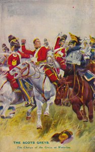 The Royal Scots Greys. The Charge of the Greys at Waterloo by Unbekannt