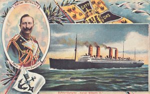 The SS Kaiser Wilhelm II by Unbekannt