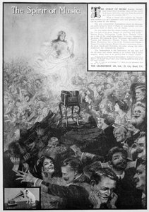 The Spirit of Music, advert for the Gramophone Co, 1910