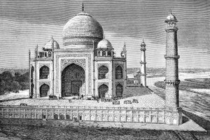 The Taj Mahal, Agra, India by Unbekannt