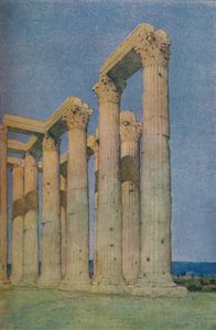 The Temple of the Olympian Zeus at Athens by Unbekannt