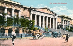 The Town Hall, Bombay, India by Unbekannt