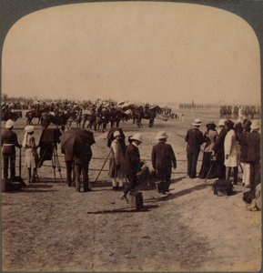The Viceroy Lord Curzon and Lord Kitchener at the Great Durbar Review, Delhi, India by Unbekannt