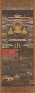 The White Path to the Western Paradise Across Two Rivers (Niga Byakudo), 1200s by Unbekannt