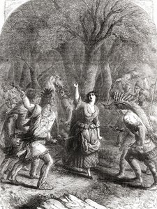 The abduction and later murder of Jennie aka Jane McCrea by Indians in 1777 during the American Revolutionary War by Unbekannt