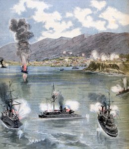 The Attack on Valparaiso, the Chilean Revolution, 1891 by Unbekannt