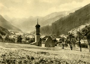 The Church of Sankt Nikolaus at Gortipohl, Austria by Unbekannt