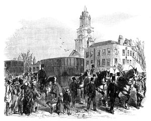 The Conveying of Australian Gold from the East India Docks to the Bank of England, London