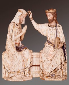 The coronation of the Virgin. Sculpture on ivory. Anonymous. 12th century by Unbekannt