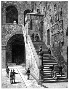 The Courtyard of the Bargello, Florence, Italy, 1882 by Unbekannt