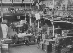 The despatching room of one of the great Government stores by Unbekannt