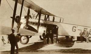 The First Indian Air Mail Arrives at Croydon Airport, South London by Unbekannt