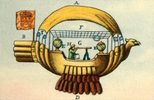The flying ship of Bartolomeu de Gusmao by Unbekannt