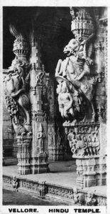 The Front Hall of a Hindu Temple, Vellore, India by Unbekannt