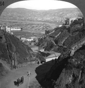 The harbour and city of Valparaiso, Chile