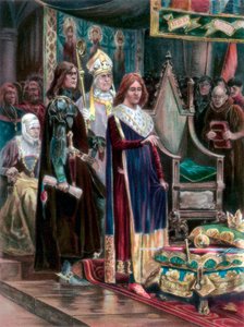 The Investiture of Edward III with the Pallium, Westminster, Candlemas Day, 1327 by Unbekannt