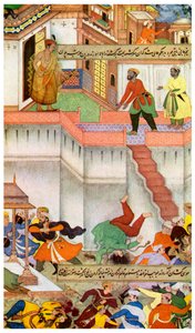 The Killing of Adham Khan by Akbar by Unbekannt