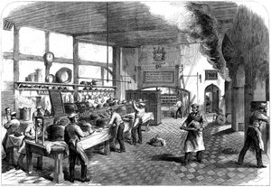The kitchen at Charterhouse School, Godalming, Surrey, 1867