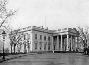 The north portico of the White House, Washington D.C., USA, 1908 by Unbekannt