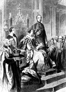 The Opening of Parliament by Queen Victoria by Unbekannt
