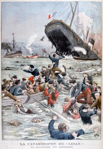 The Passenger Liner Liban Sinking After Colliding with Another Ship by Unbekannt