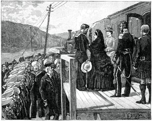 The queen presenting the Albert Medal to coastguard George Oatley by Unbekannt