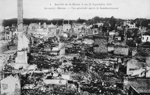 The ruins of Sermaize-Les-Bains, France, Battle of the Marne, World War I, 1914 by Unbekannt