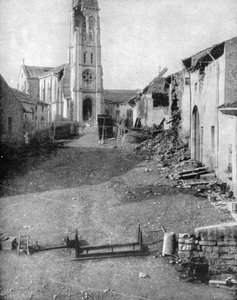 The Ruins of a Village in Lorraine, World War I, 1915 by Unbekannt