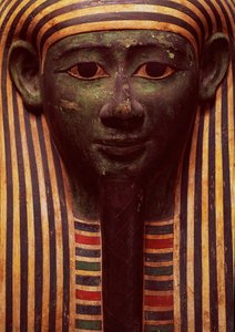 The Sarcophagus of Psametik (664-610 BC) (Detail) of the Face, Egyptian