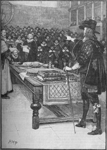 The trial of King Charles I, 1649 by Unbekannt
