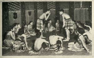 These Maori Children at the Native School, Whakarewarewa, Are Playing a Hand Game by Unbekannt