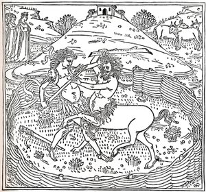 Theseus and the Centaur, Plutarch: Vitae Parallelae by Unbekannt
