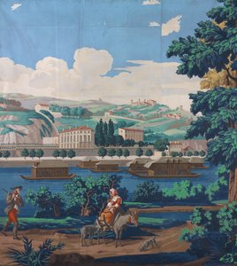 Three Joined Panels: The Views of Lyon, France, First edition
