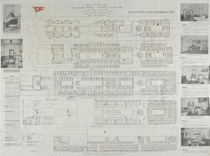 Titanic First Class Deck Plan by Unbekannt
