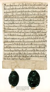 Title deed for properties surrounding the Guildhall, City of London, c1182-1201